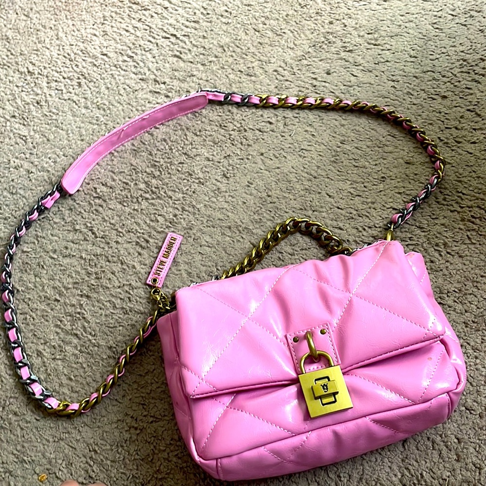 Purse from Steve Madden lock button and over the shoulder chain